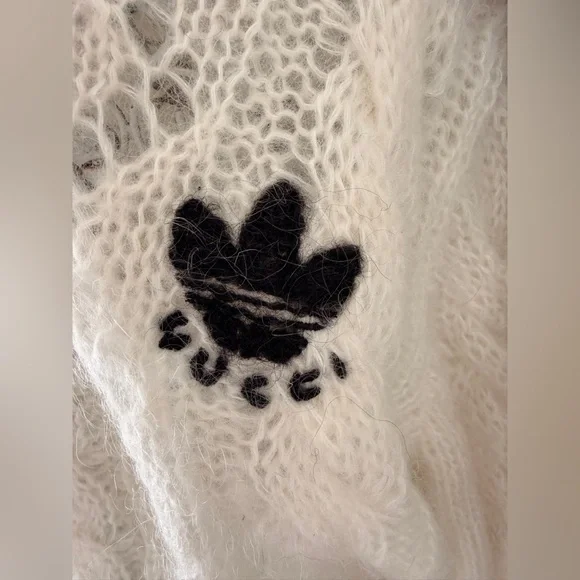Gucci Adidas Collaboration cropped cream mohair sweater - Picture 4 of 7